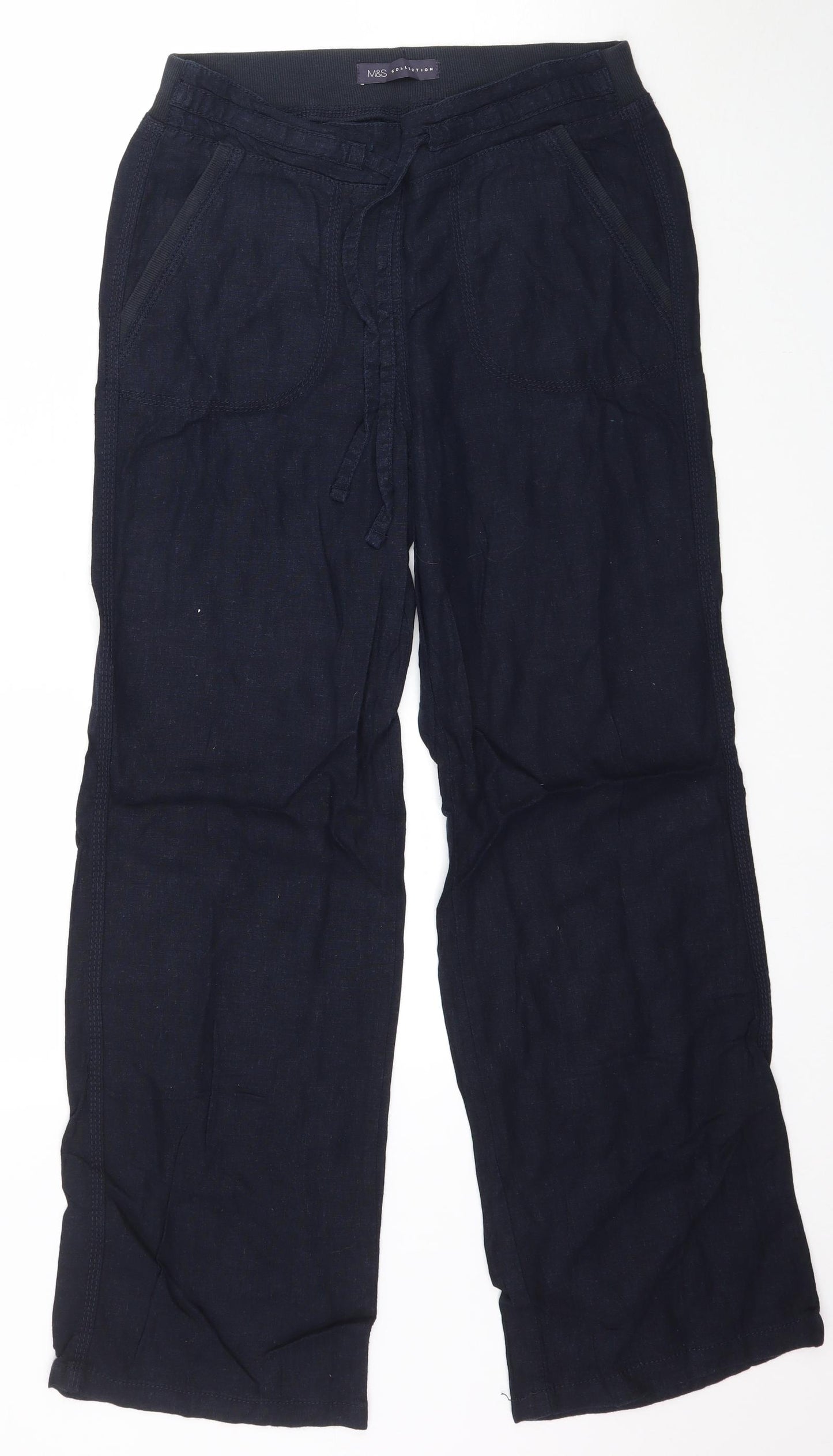 Marks and Spencer Womens Blue   Trousers  Size 8 L29 in