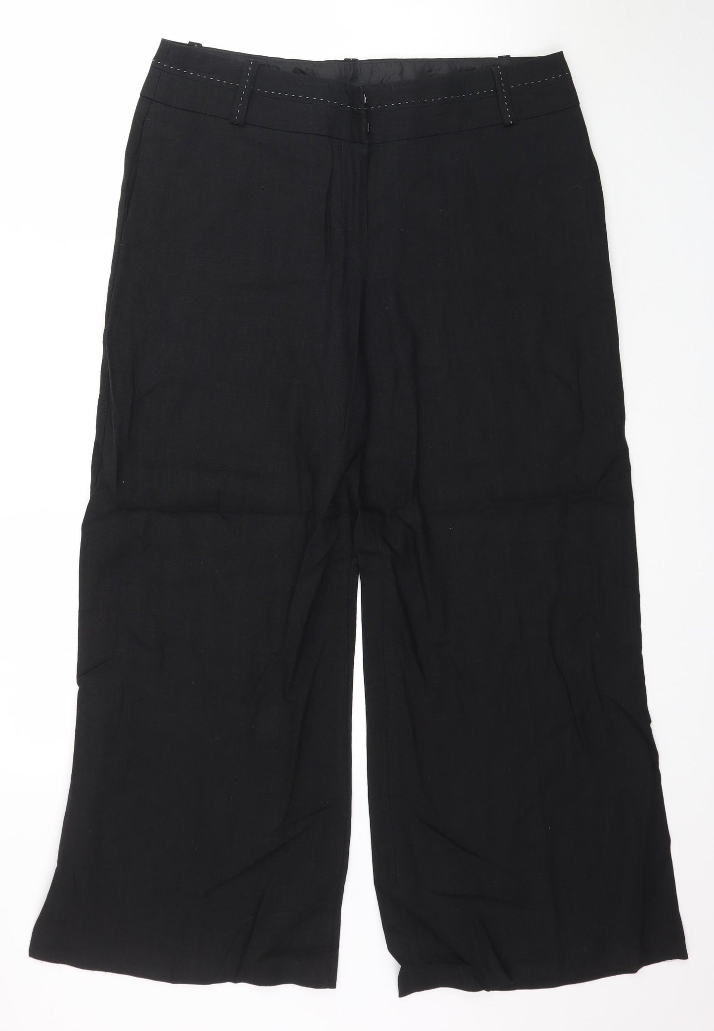 Marks and Spencer Womens Black   Trousers  Size 14 L28 in