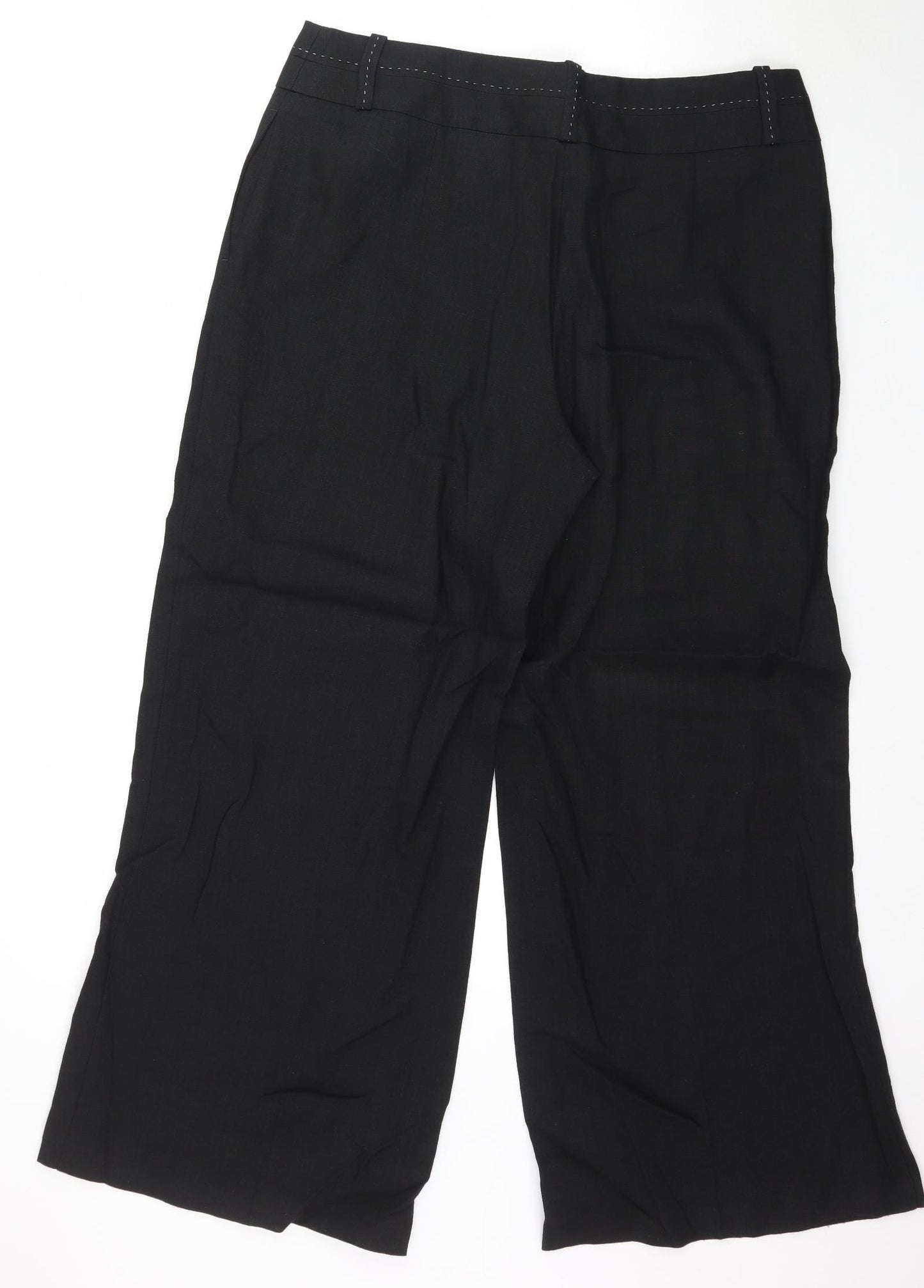 Marks and Spencer Womens Black   Trousers  Size 14 L28 in