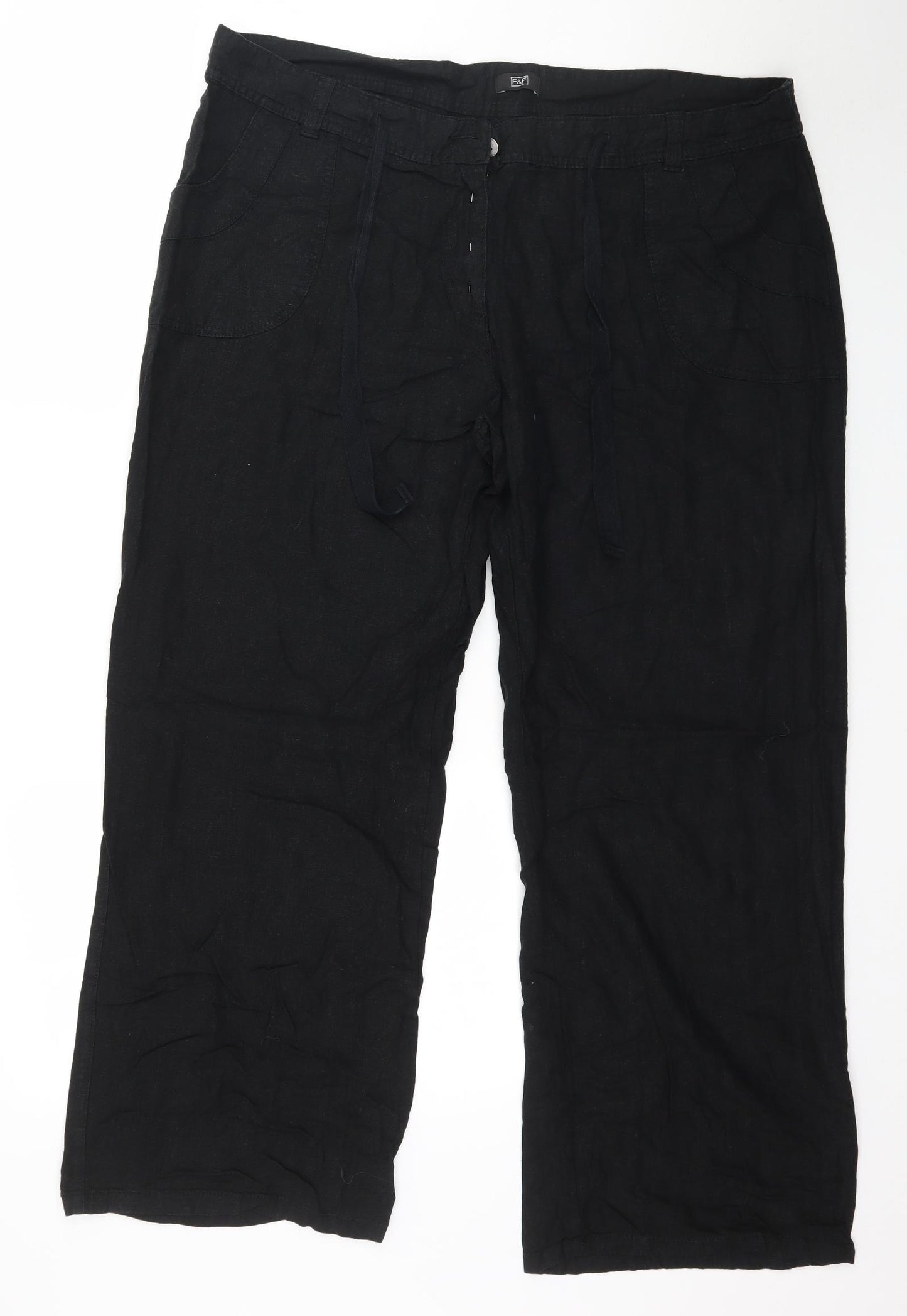 F&F Womens Black   Trousers  Size 20 L29 in