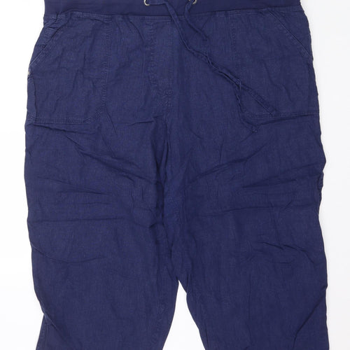 Preworn Womens Blue   Capri Trousers Size 20 L21 in