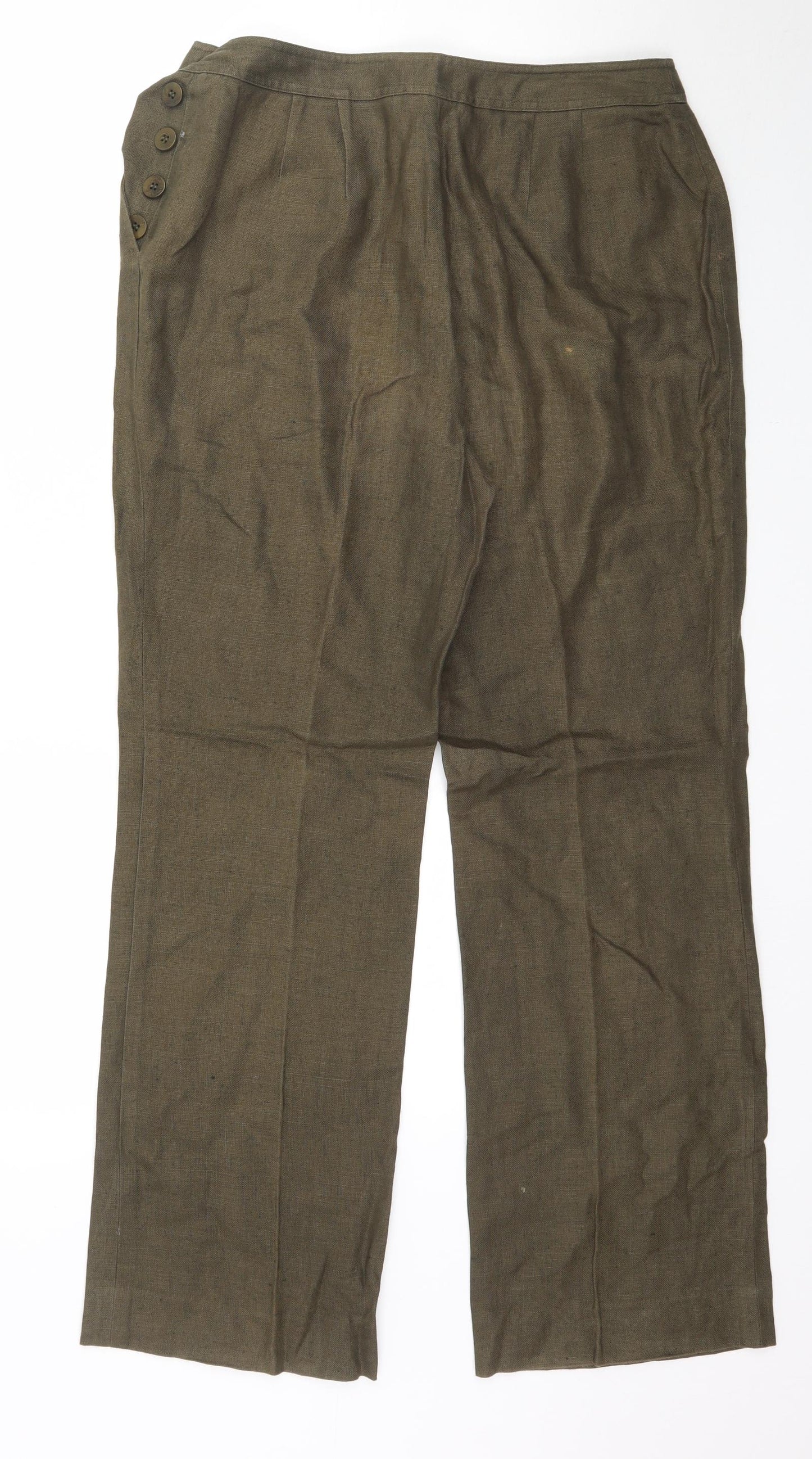 Precis Womens Green   Trousers  Size 12 L28 in