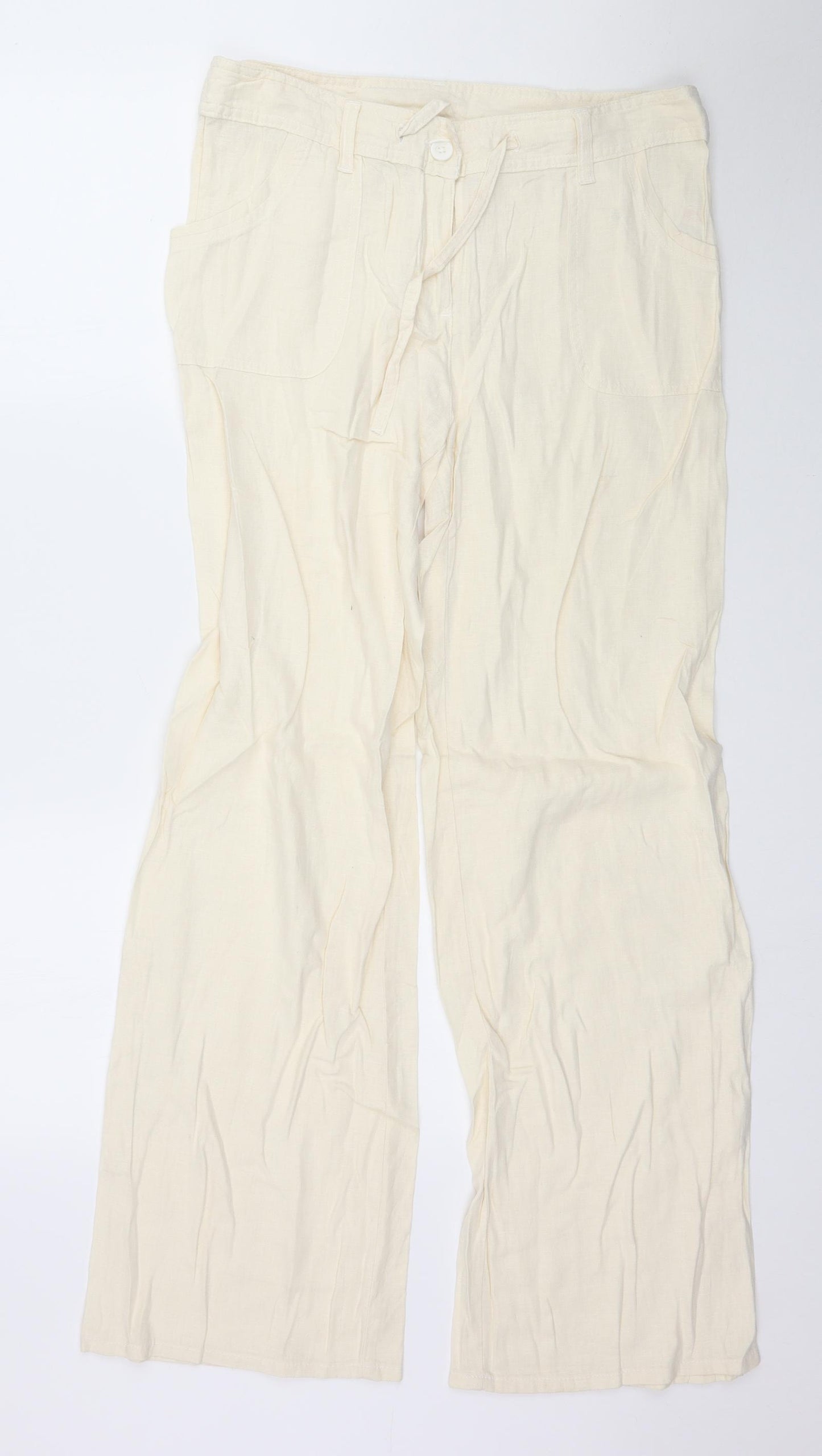 F&F Womens Ivory   Trousers  Size 12 L31 in