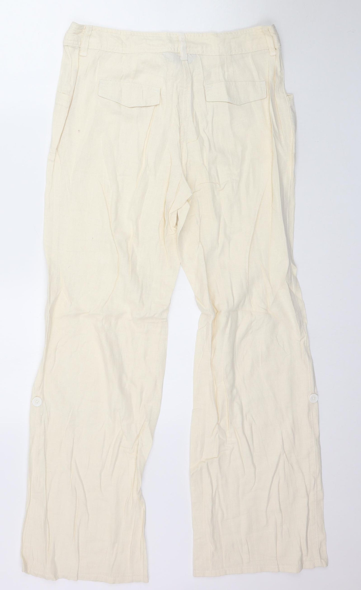 F&F Womens Ivory   Trousers  Size 12 L31 in