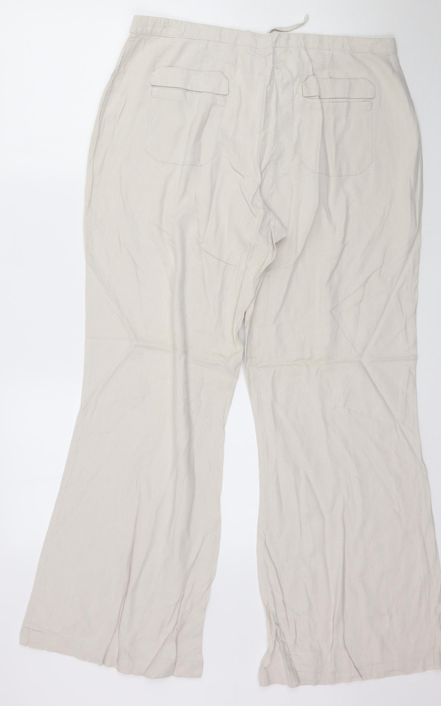 Joie de Vivre Womens Beige   Trousers  Size 14 L31 in