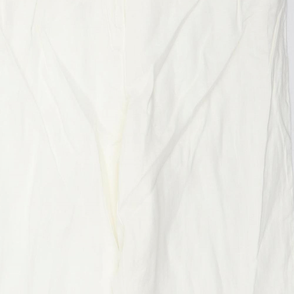 Monsoon Womens Ivory   Trousers  Size 16 L30 in