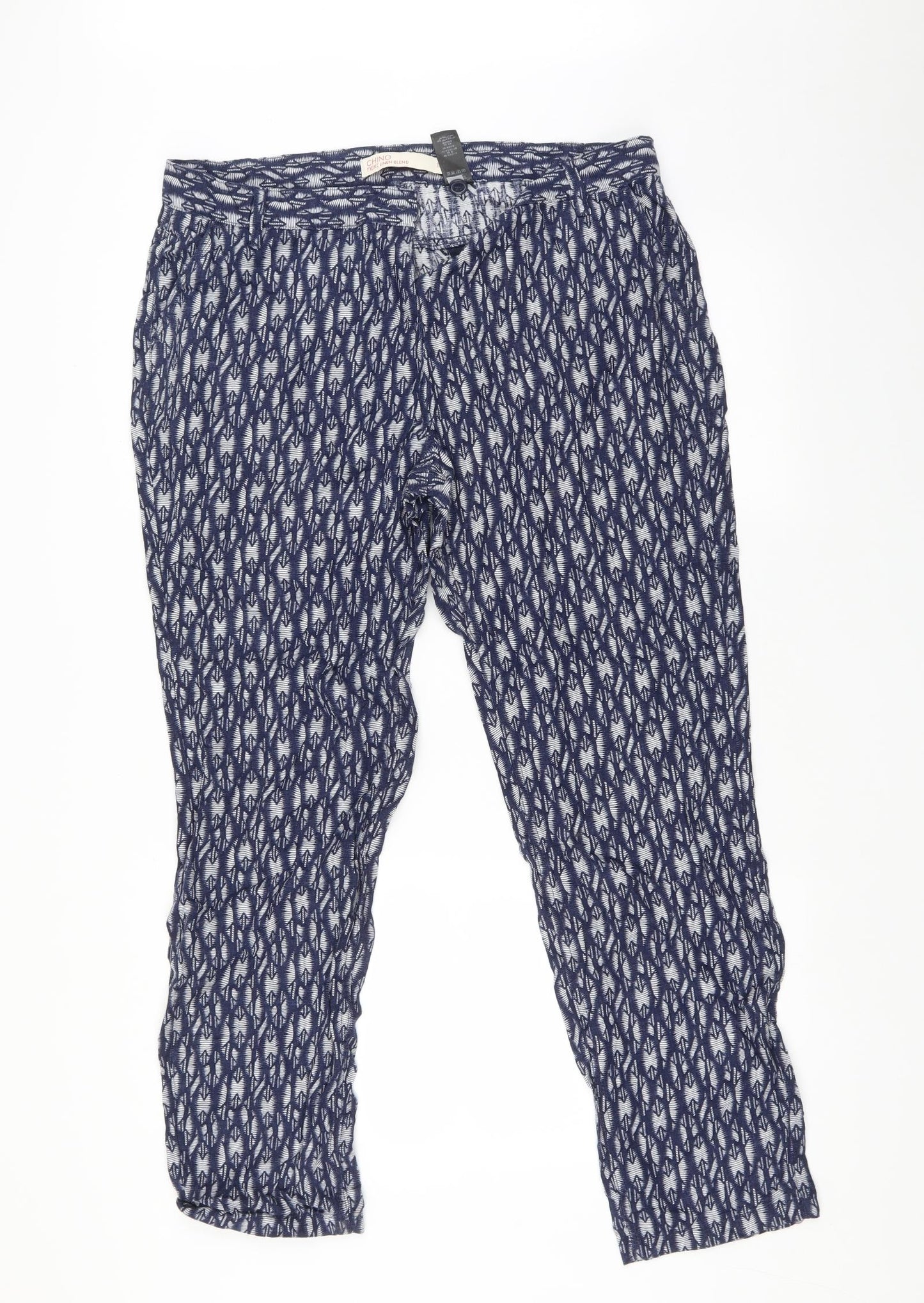 NEXT Womens Multicoloured Argyle/Diamond  Trousers  Size 16 L30 in