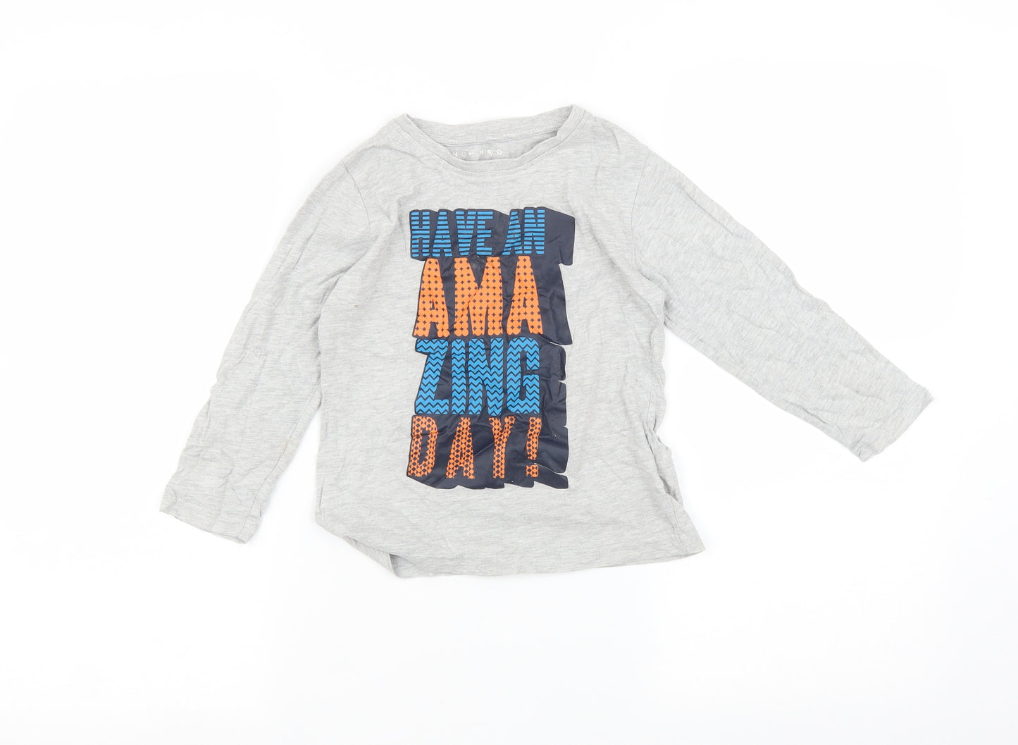 Nutmeg Boys Grey   Basic T-Shirt Size 4-5 Years  - have an amazing day
