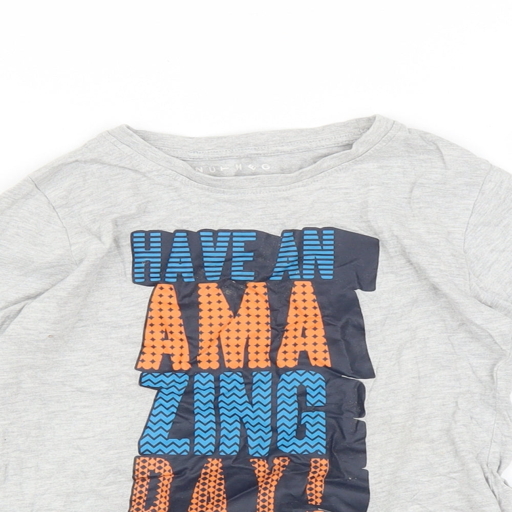 Nutmeg Boys Grey   Basic T-Shirt Size 4-5 Years  - have an amazing day