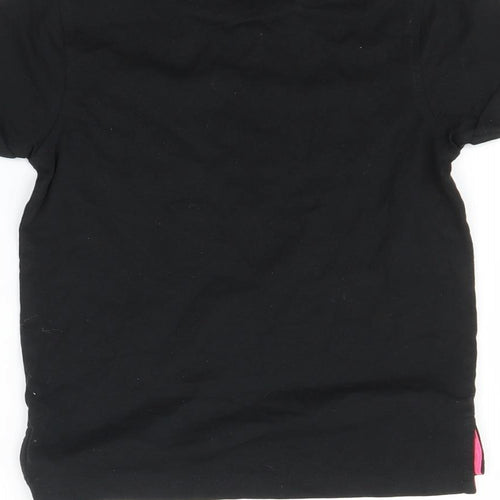 George Girls Black Striped  Basic T-Shirt Size 5-6 Years