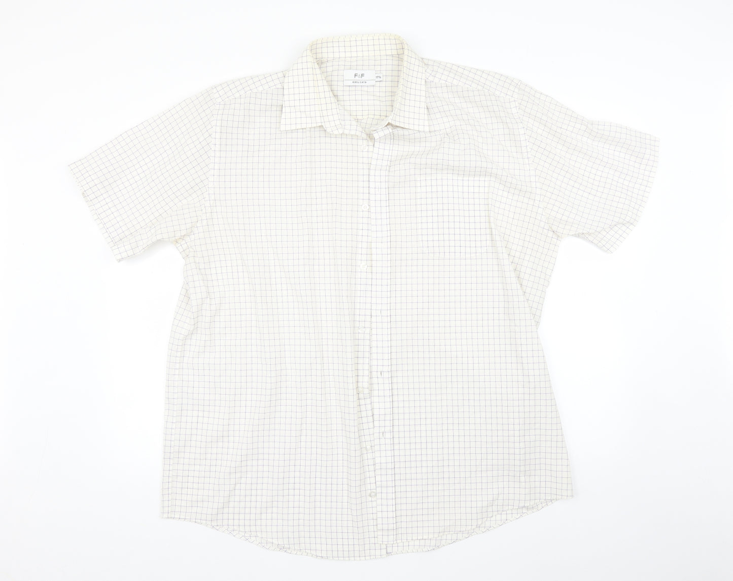 F&F Mens Multicoloured Check   Button-Up Size 2XL