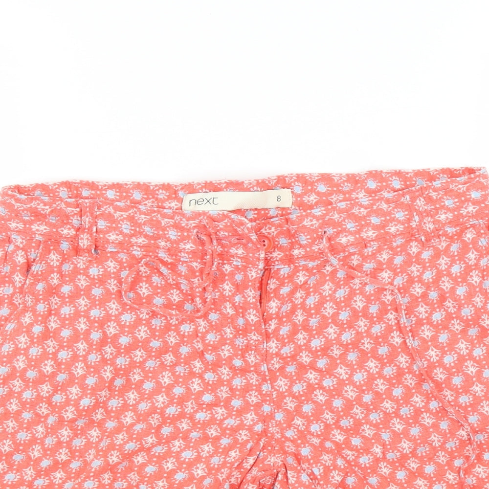 MNext Womens Pink Floral  Cut-Off Shorts Size 8