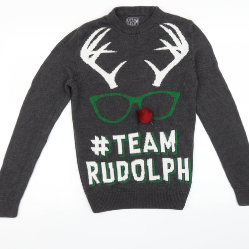 Seasons Womens Multicoloured   Pullover Jumper Size S  - Rudolph