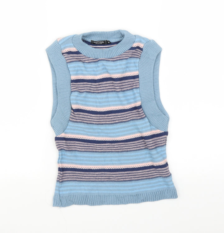 Nasty Gal Womens Multicoloured Striped Pullover Jumper Size M