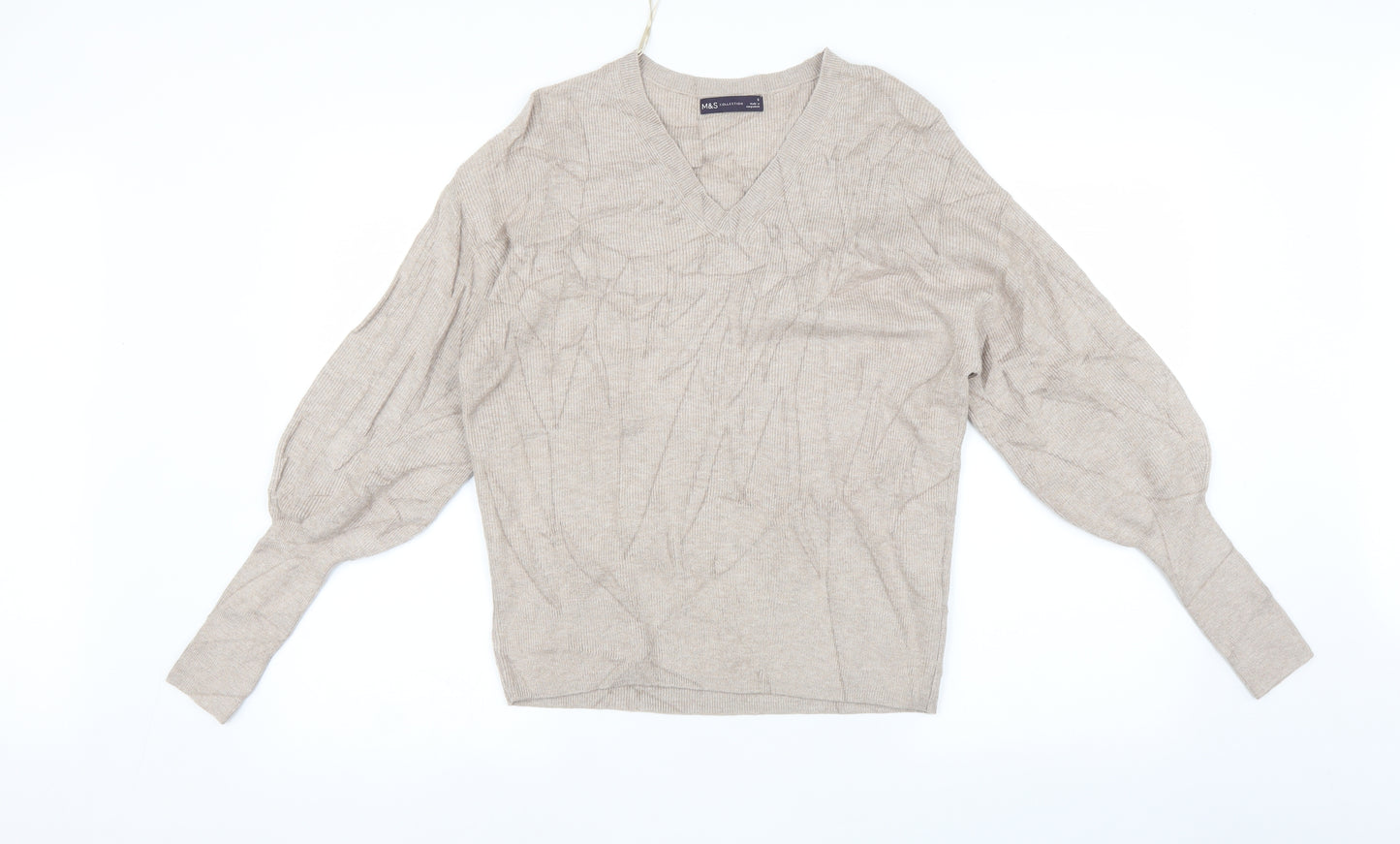 Marks and Spencer Womens Beige   Pullover Jumper Size S