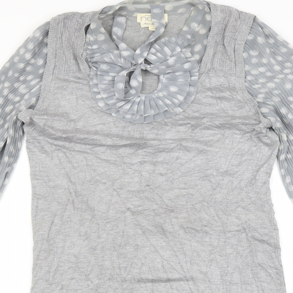 NEXT Womens Grey   T-Shirt Dress  Size 12