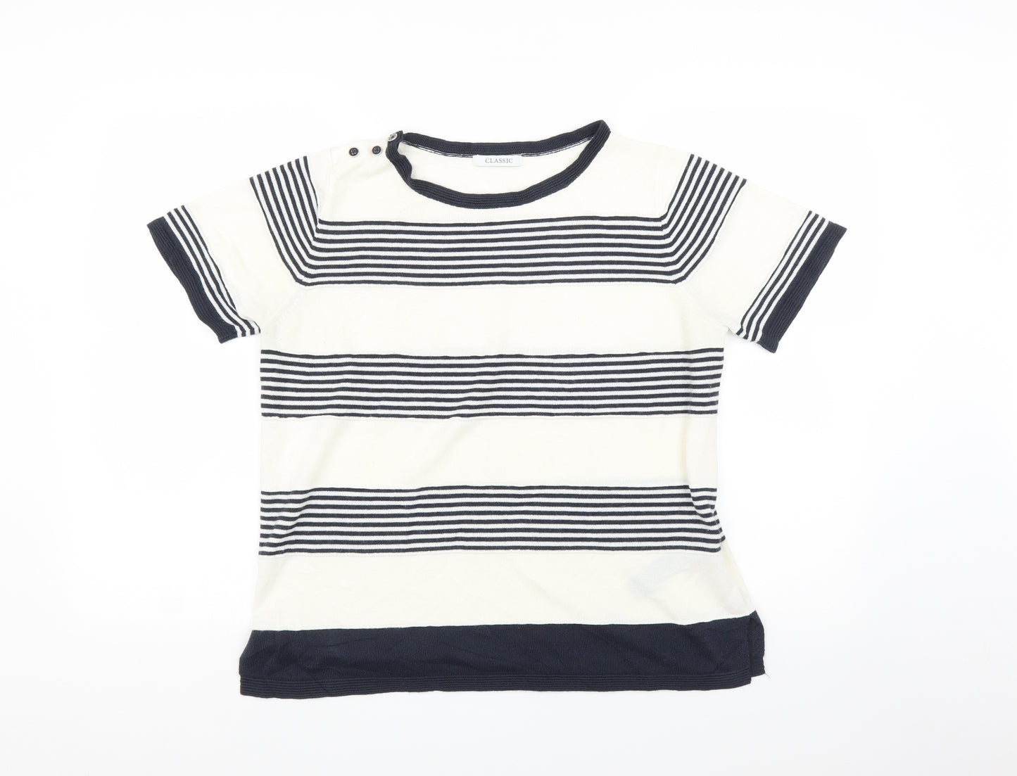 Classic Womens Multicoloured Striped  Pullover Jumper Size 12