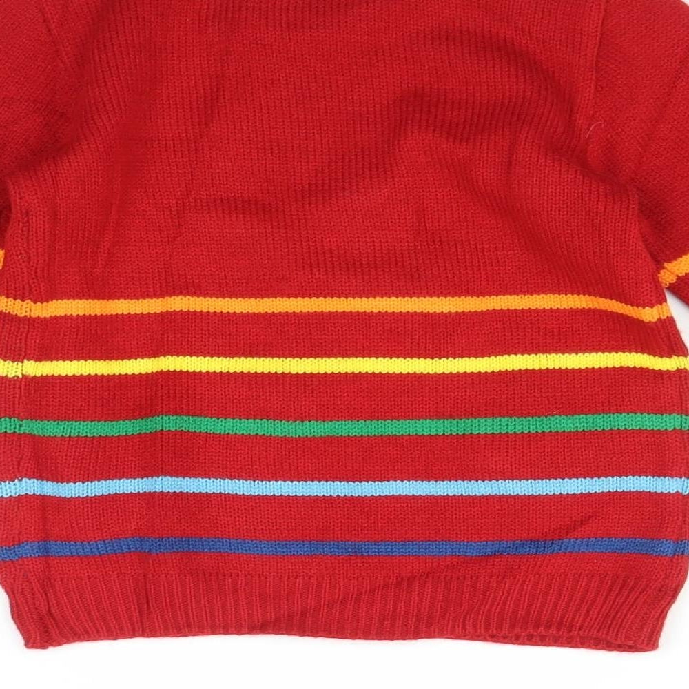 Nutmeg Boys Multicoloured Striped  Pullover Jumper Size 3-4 Years  - Christmas