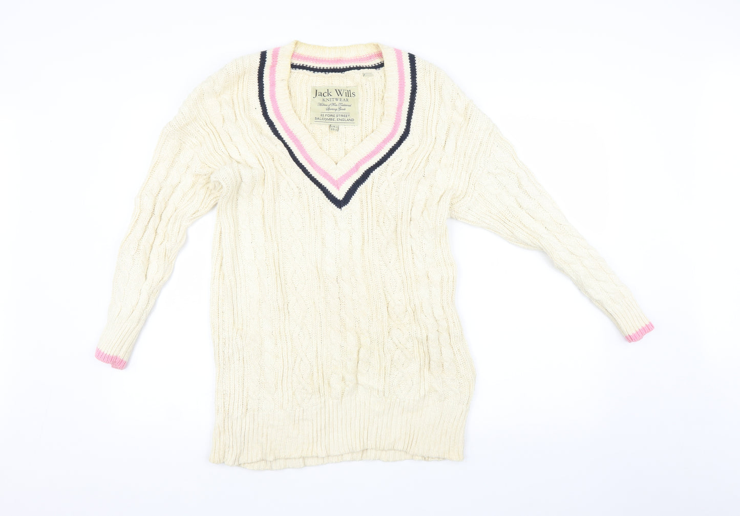 Jack Wills Womens Multicoloured Striped  Pullover Jumper Size 12