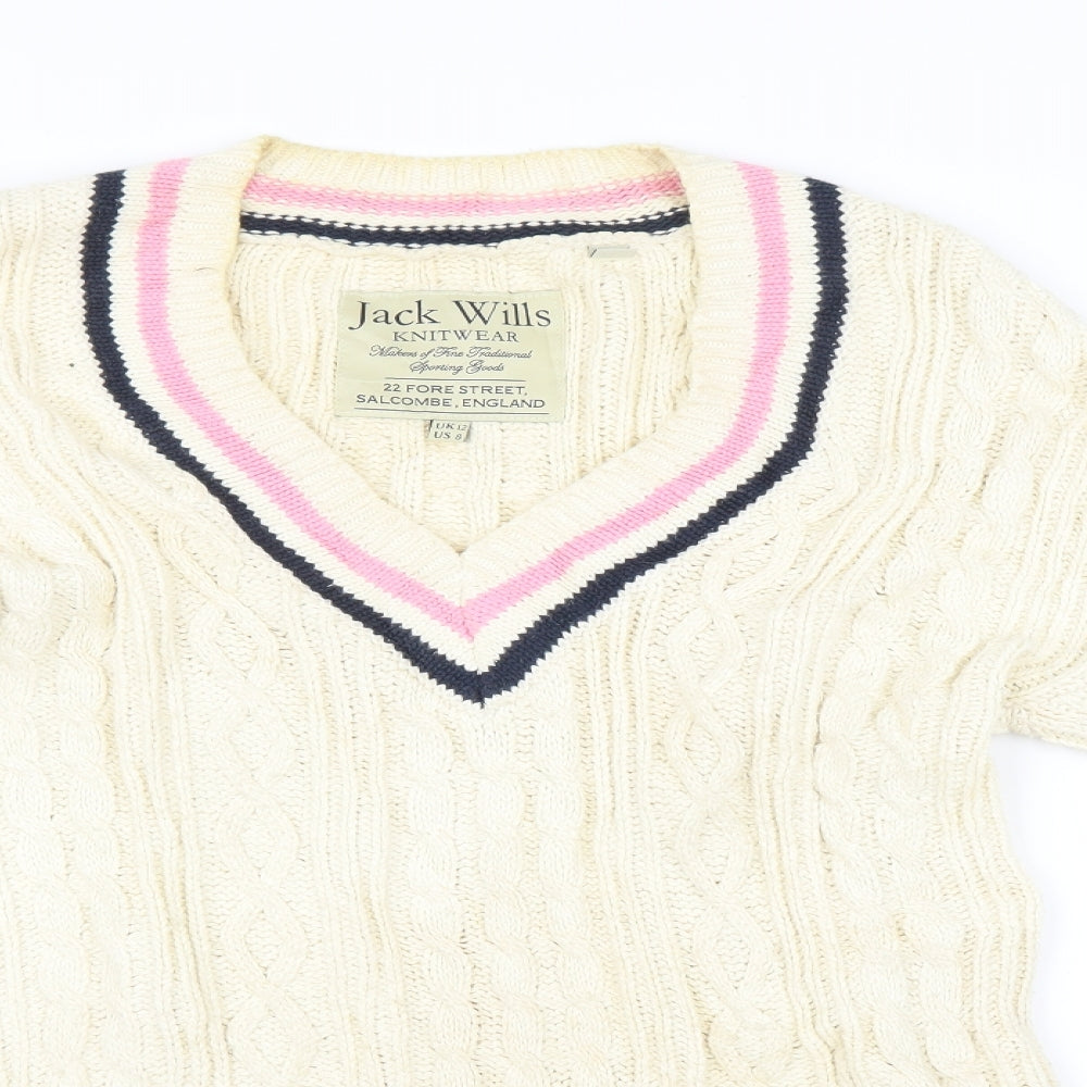 Jack Wills Womens Multicoloured Striped  Pullover Jumper Size 12