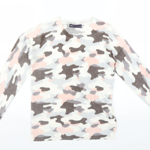 Marks and Spencer Womens Multicoloured Camouflage  Pullover Jumper Size 8