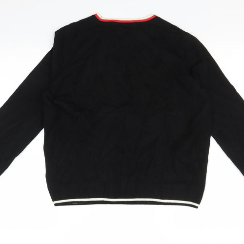 Marks and Spencer Womens Black   Pullover Jumper Size M  - christmas