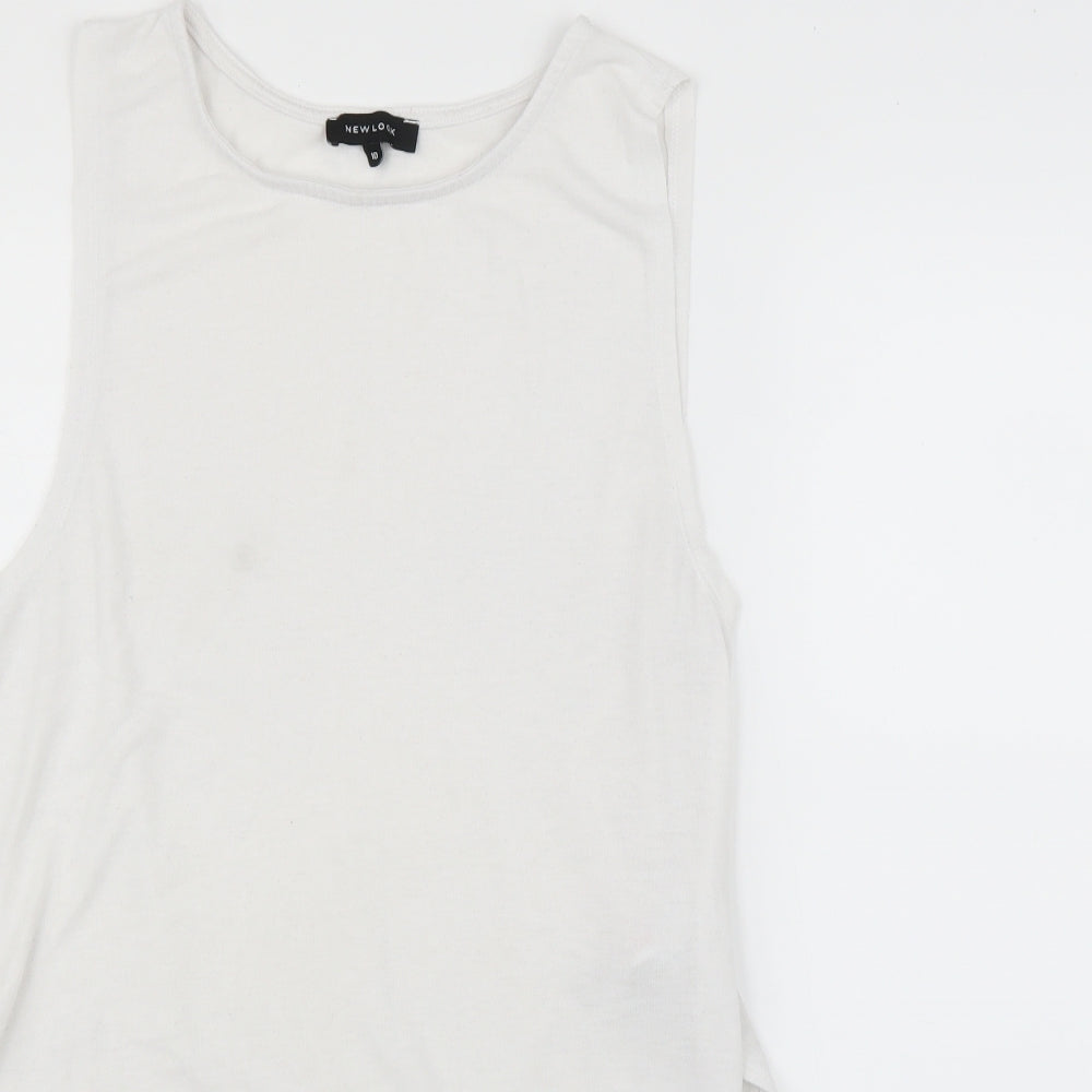New Look Womens White   Basic T-Shirt Size 10