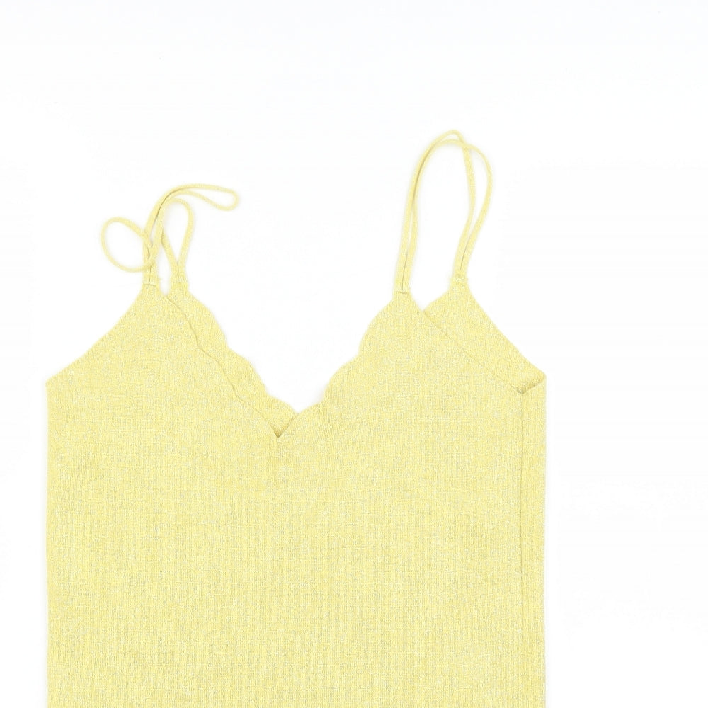 George Womens Yellow   Camisole T-Shirt Size 12