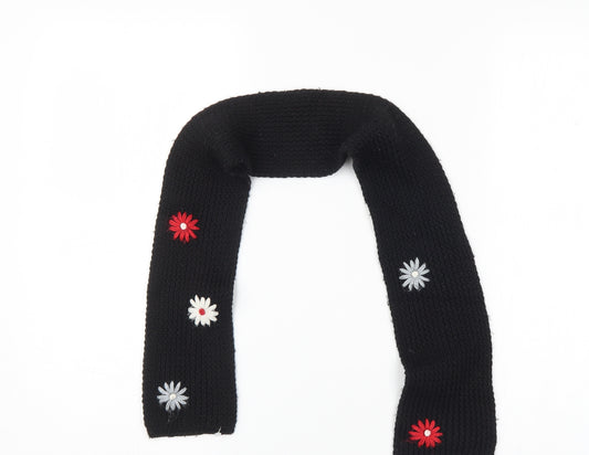 Preworn Girls Black Floral  Scarf Scarves & Wraps One Size