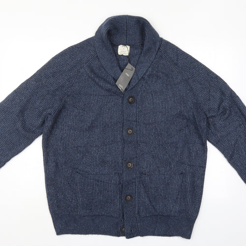M&S Mens Blue   Cardigan Jumper Size XL