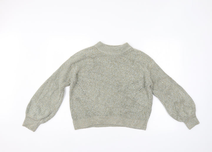 H&M Womens Green Henley Jumper Size M