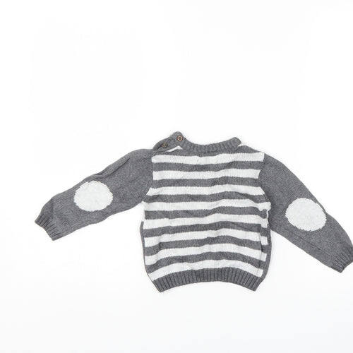 Boboli Boys Grey   Pullover Jumper Size 9-12 Months