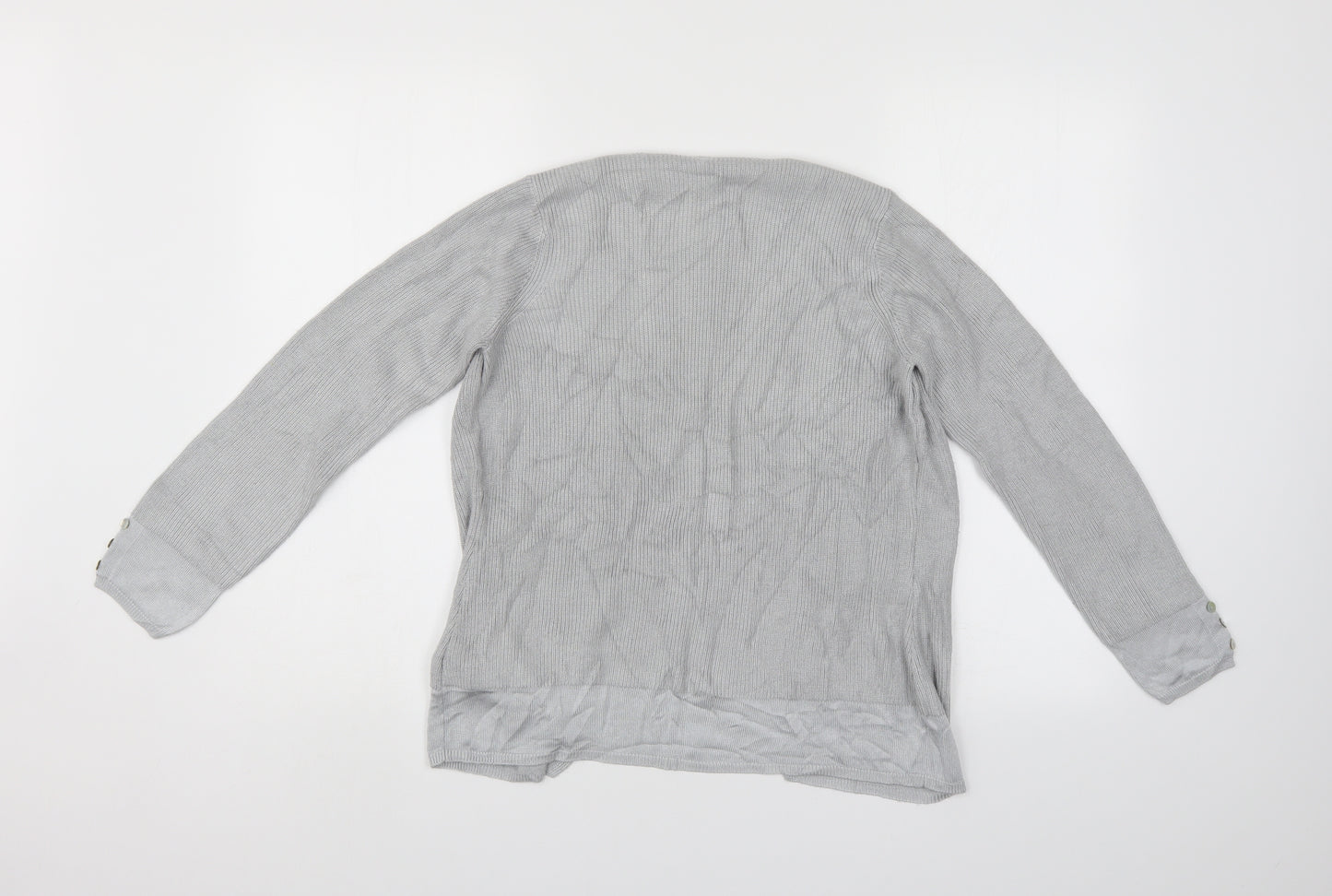 M&S Womens Grey   Cardigan Jumper Size 8