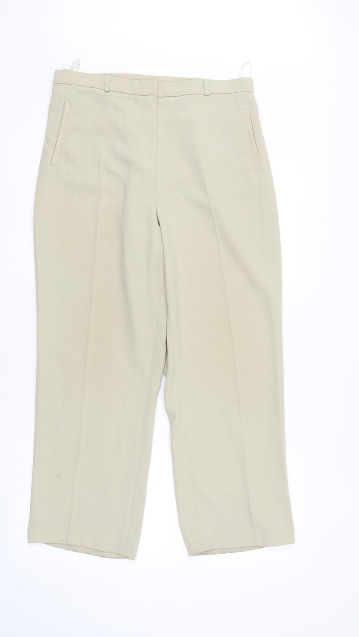 BHS Womens Ivory   Trousers  Size 14 L26 in