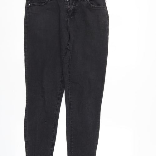 Denim & Co. Womens Black  Denim Straight Jeans Size 10 L30 in