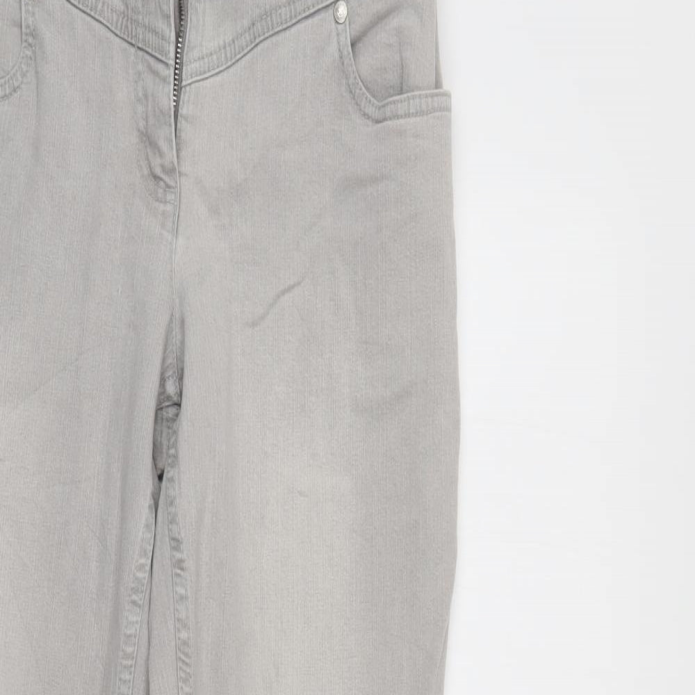 Cecilia Classics Womens Grey  Denim Straight Jeans Size 12 L30 in