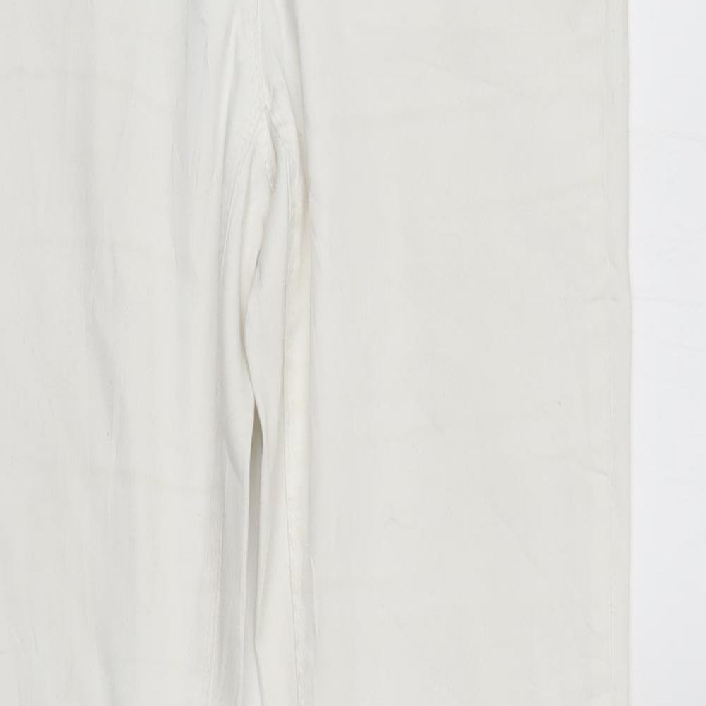 Page One Womens White  Denim Straight Jeans Size 14 L31 in
