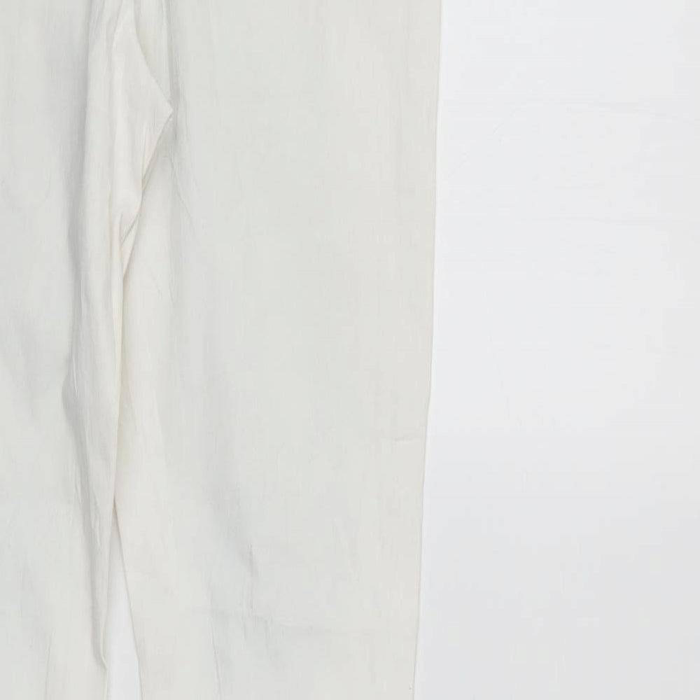 Page One Womens White  Denim Straight Jeans Size 14 L31 in