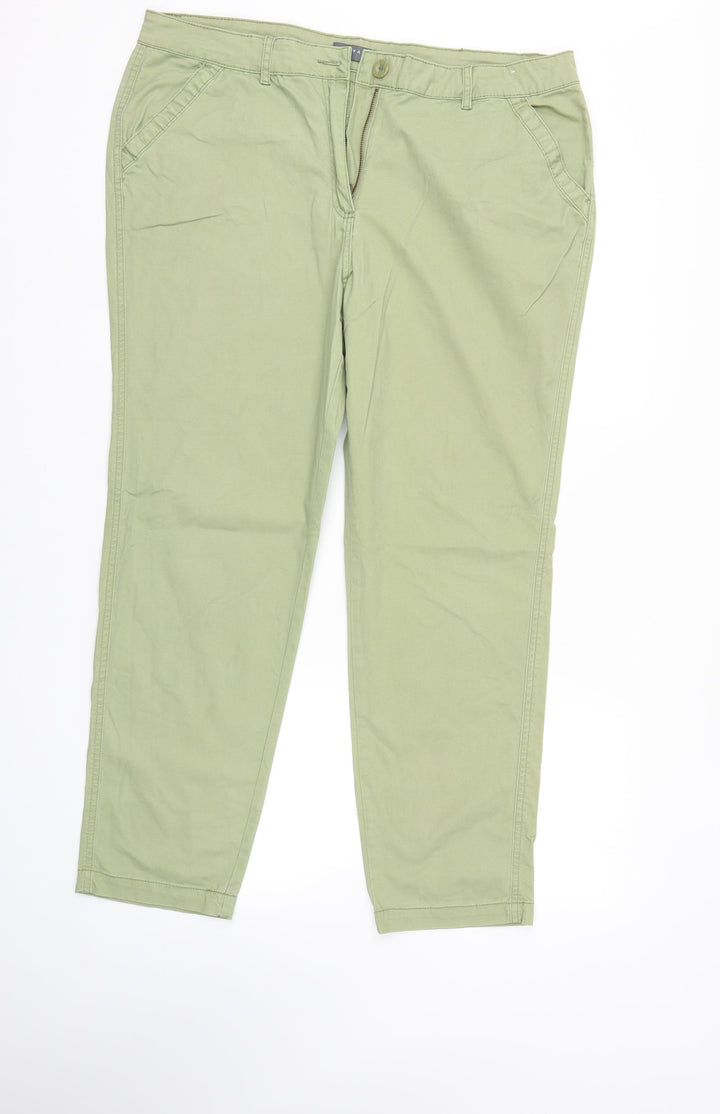 Papaya Womens Green  Denim Straight Jeans Size 6 L28 in