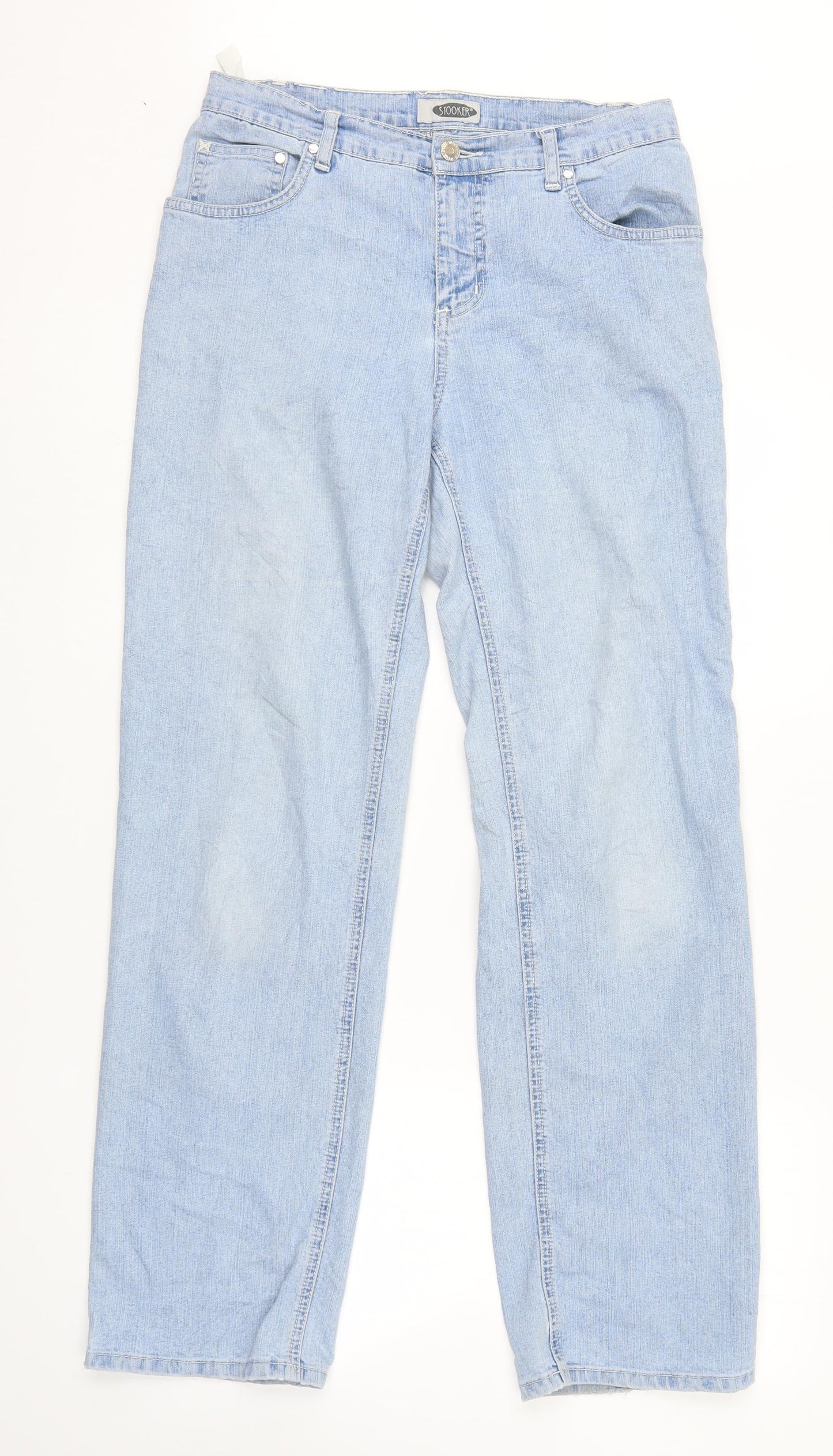 Stooker Womens Blue  Denim Straight Jeans Size 12 L31 in