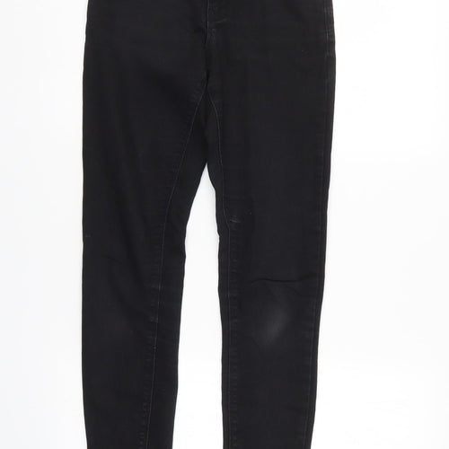 Dorothy Perkins Womens Black  Denim Tapered Jeans Size 8 L29 in