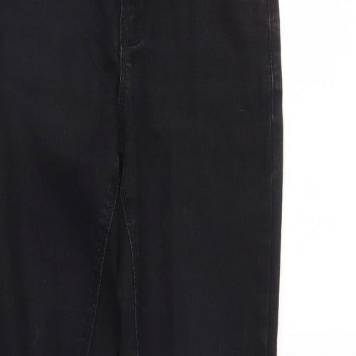 Dorothy Perkins Womens Black  Denim Tapered Jeans Size 8 L29 in