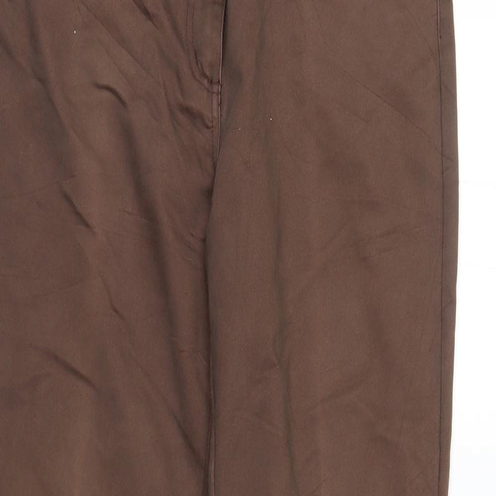 Infinity Womens Brown  Denim Straight Jeans Size 16 L32 in