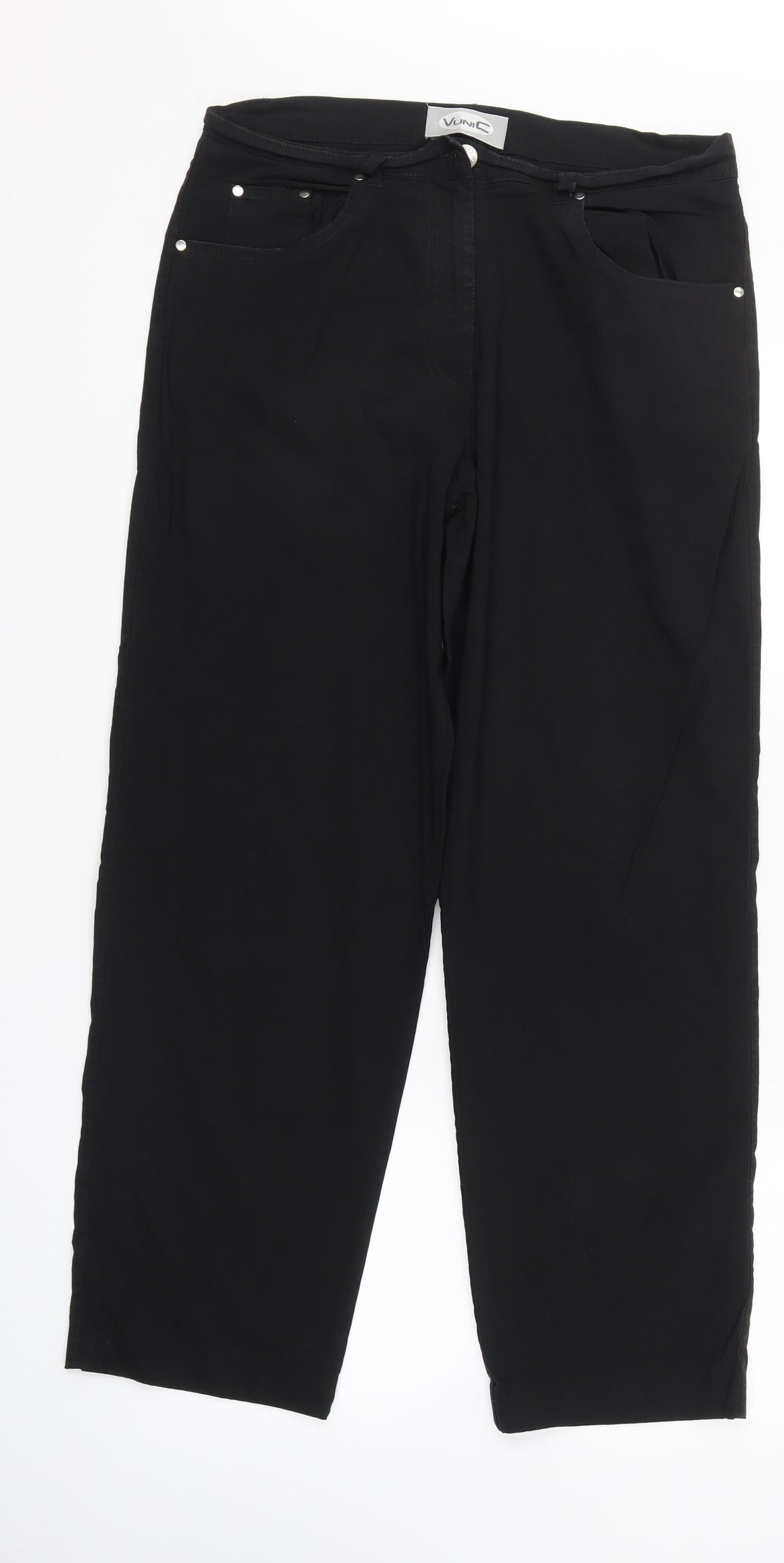 Vunic Womens Black   Straight Jeans Size 12 L28 in
