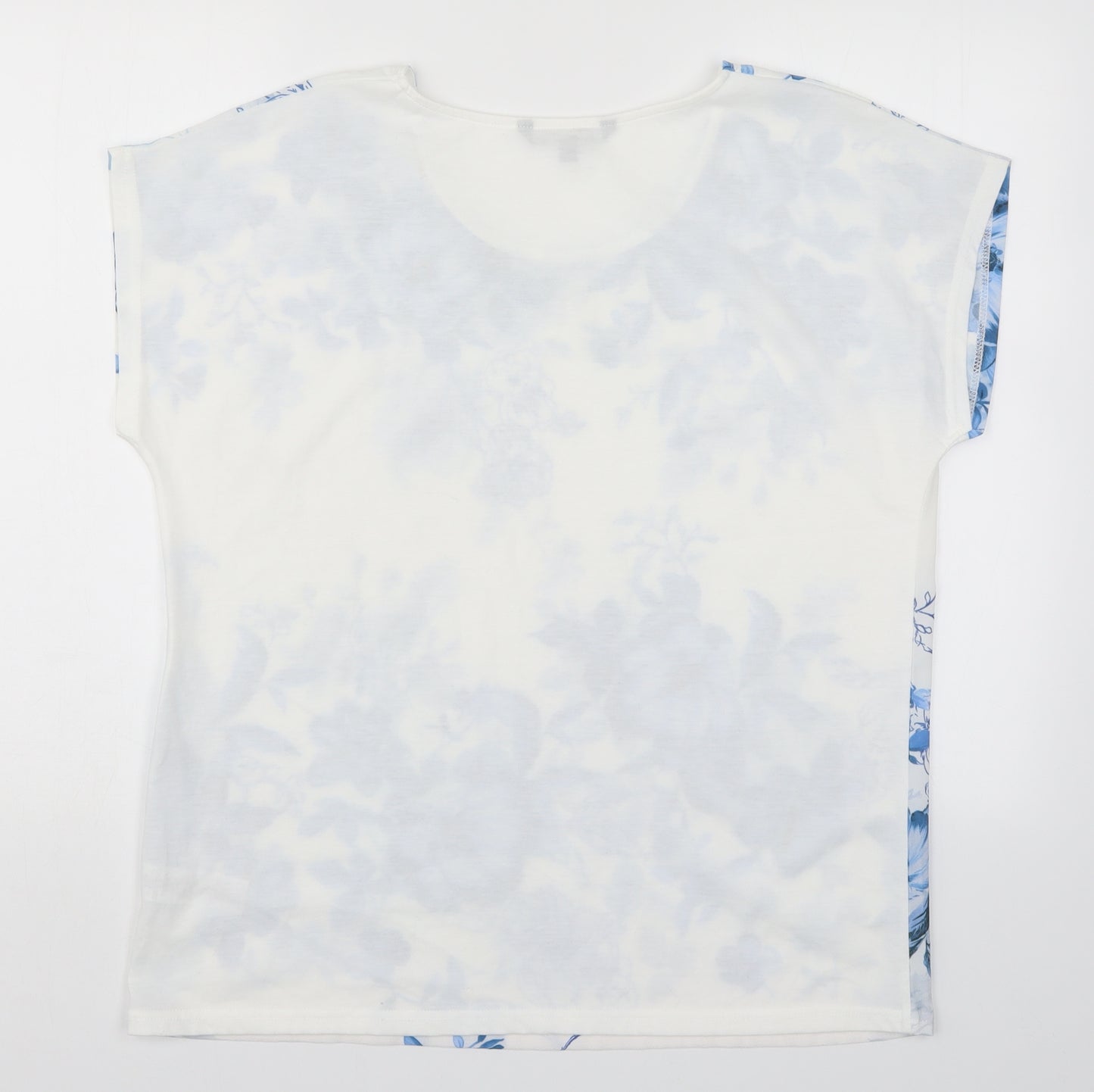 Bonmarché Womens Blue Floral  Basic T-Shirt Size 16