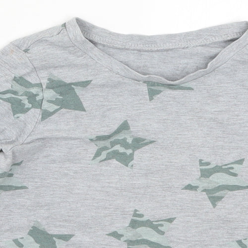 George Boys Grey Solid   Pyjama Top Size 4-5 Years  - Stars