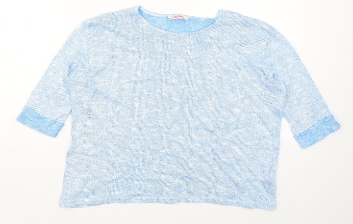 Sophie Girls Blue   Pullover Jumper Size 12-13 Years