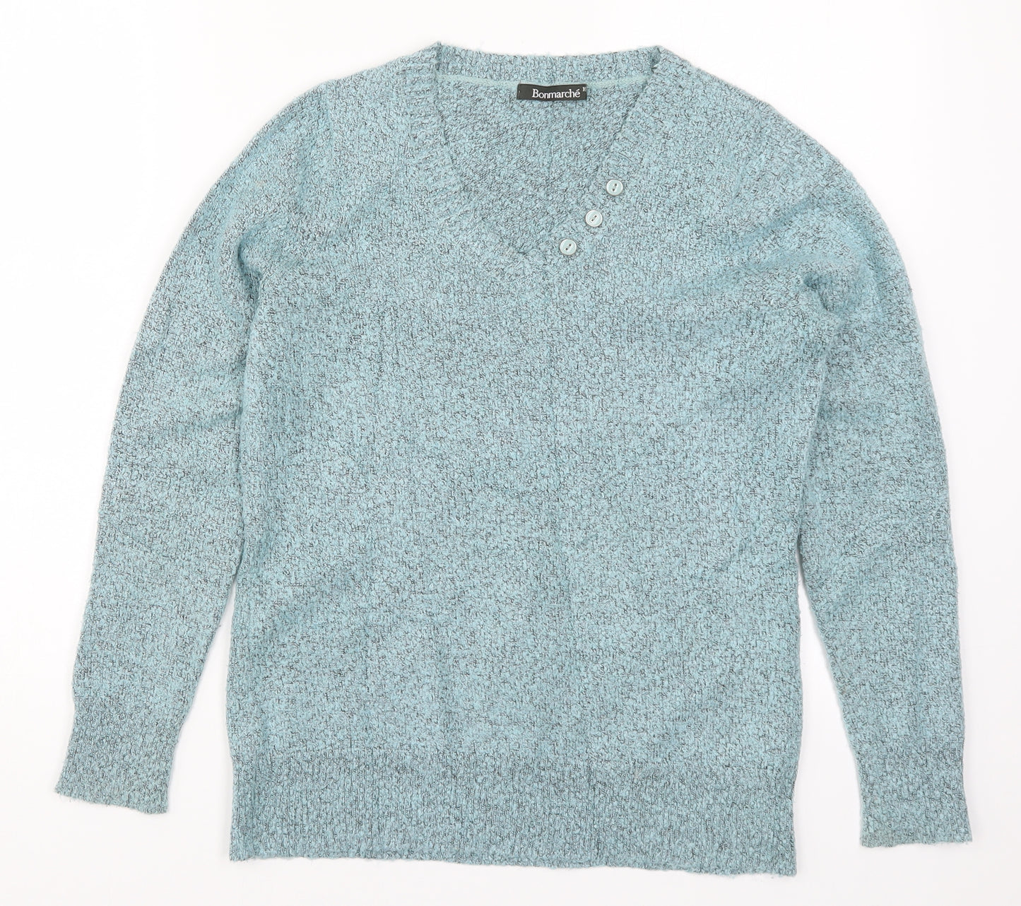 Bonmarché Womens Blue  Knit Pullover Jumper Size XS