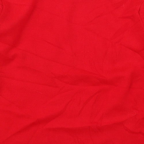 Jan Eva Womens Red  Knit Pullover Jumper Size M