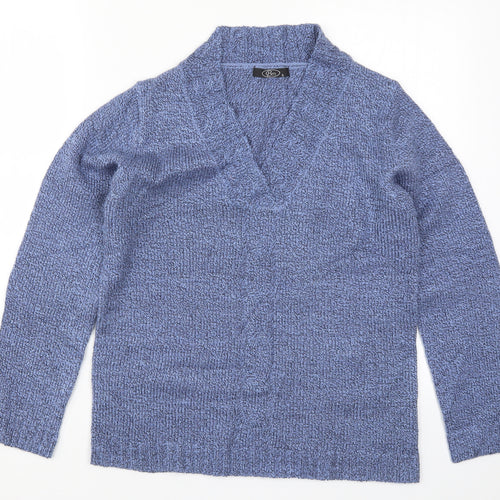 Bonmarché Womens Blue  Knit Pullover Jumper Size S